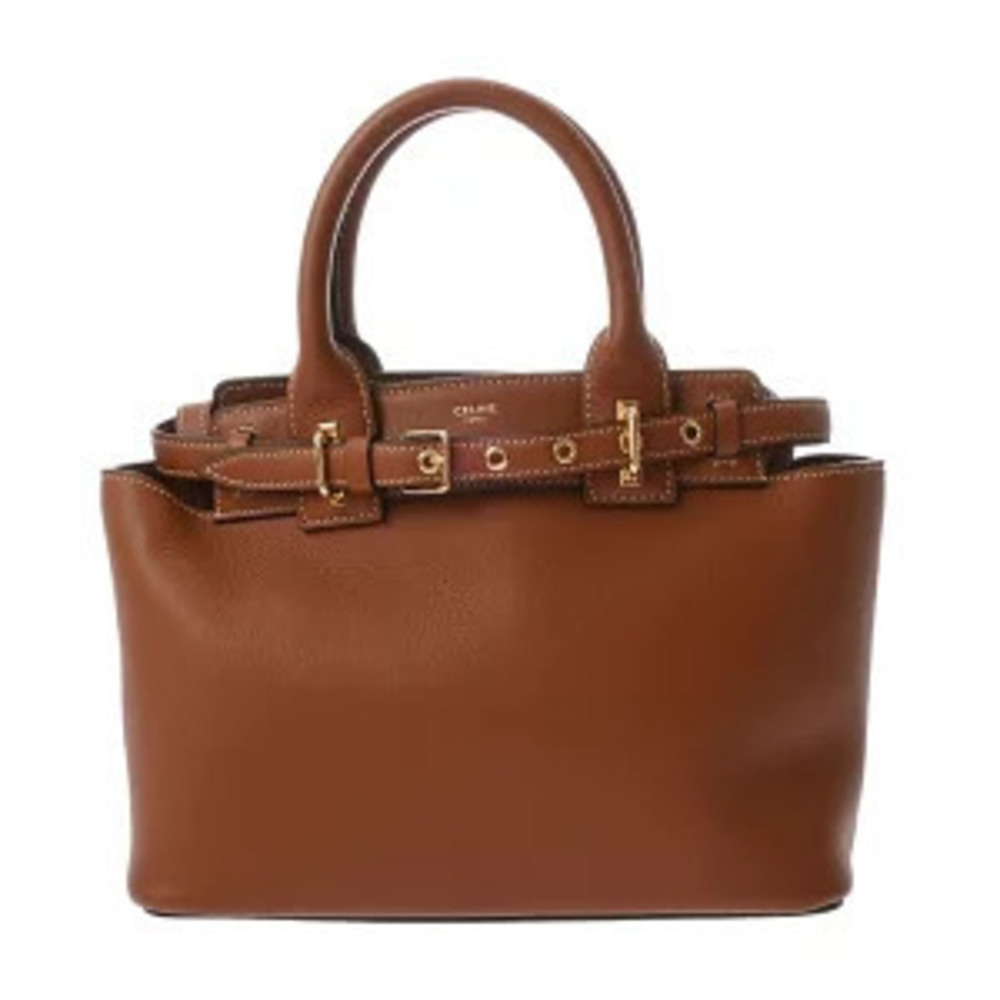 Celine Teen Conti Bag  Collection Tan Calf Leather Handbag